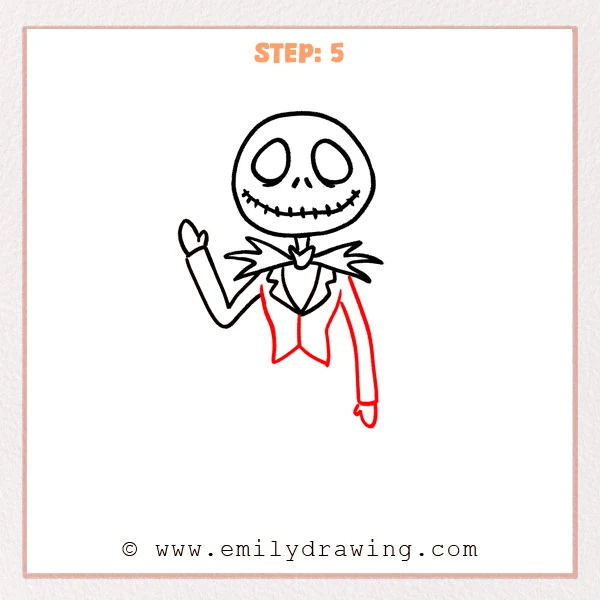 how to draw a nightmare before christmas - Step 5